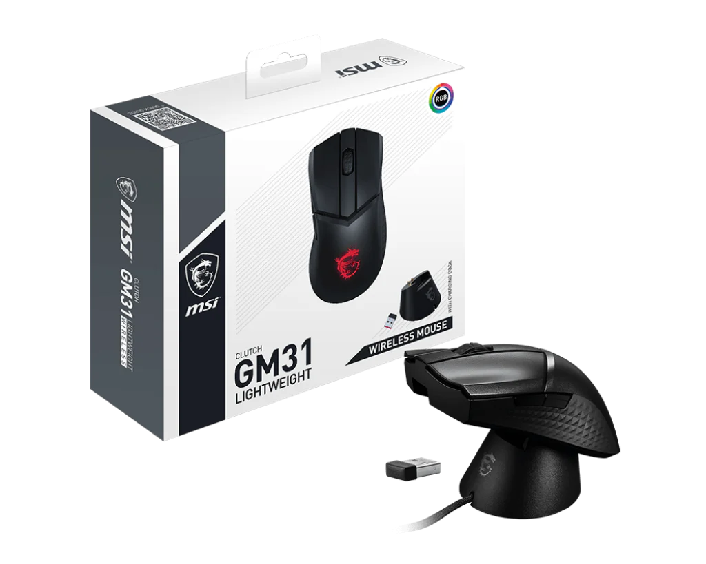 MSI Gaming Maus CLUTCH GM31 LIGHTWEIGHT WIRELESS