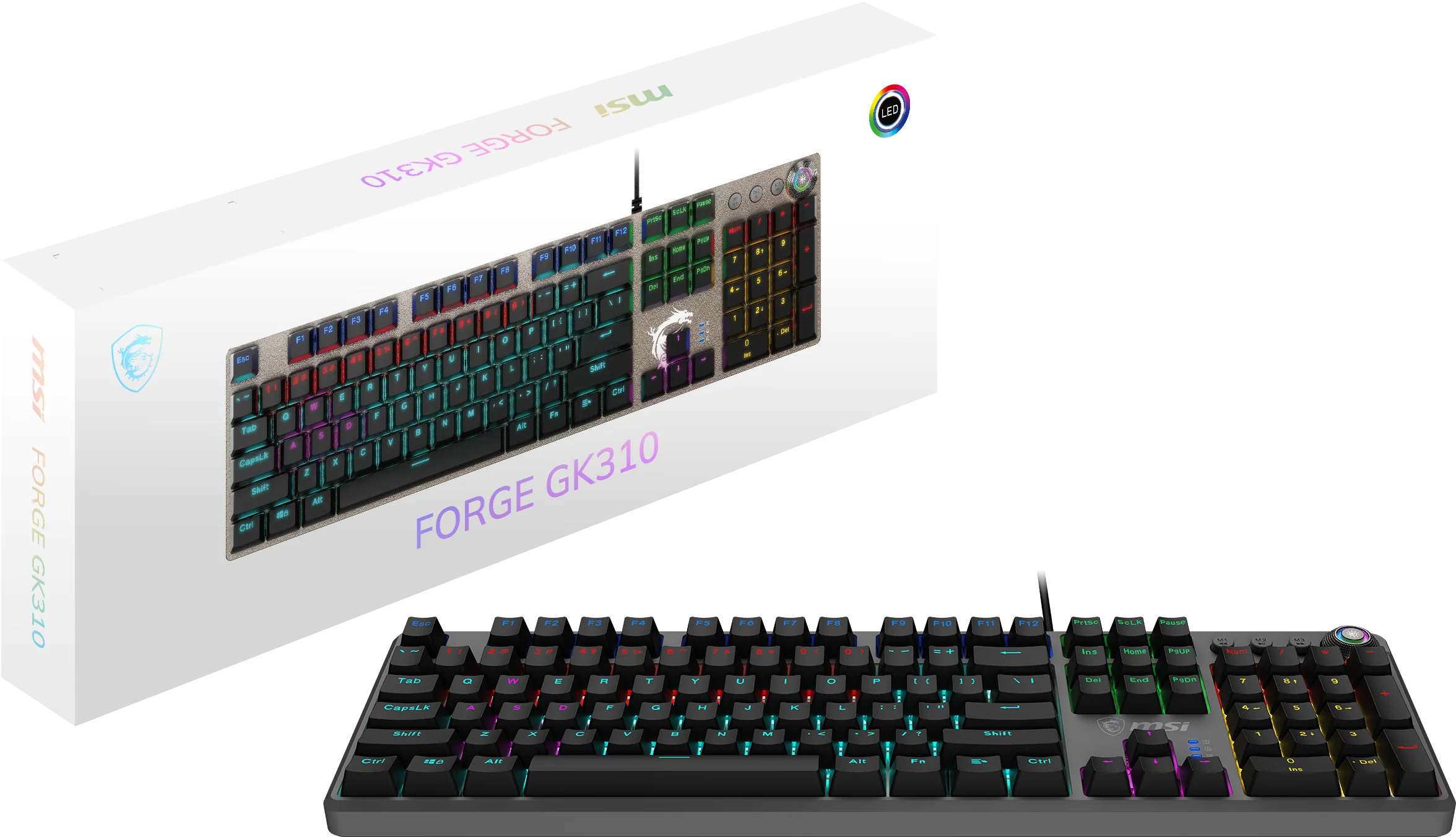 MSI Gaming Tastatur FORGE GK310 RED DE USB
