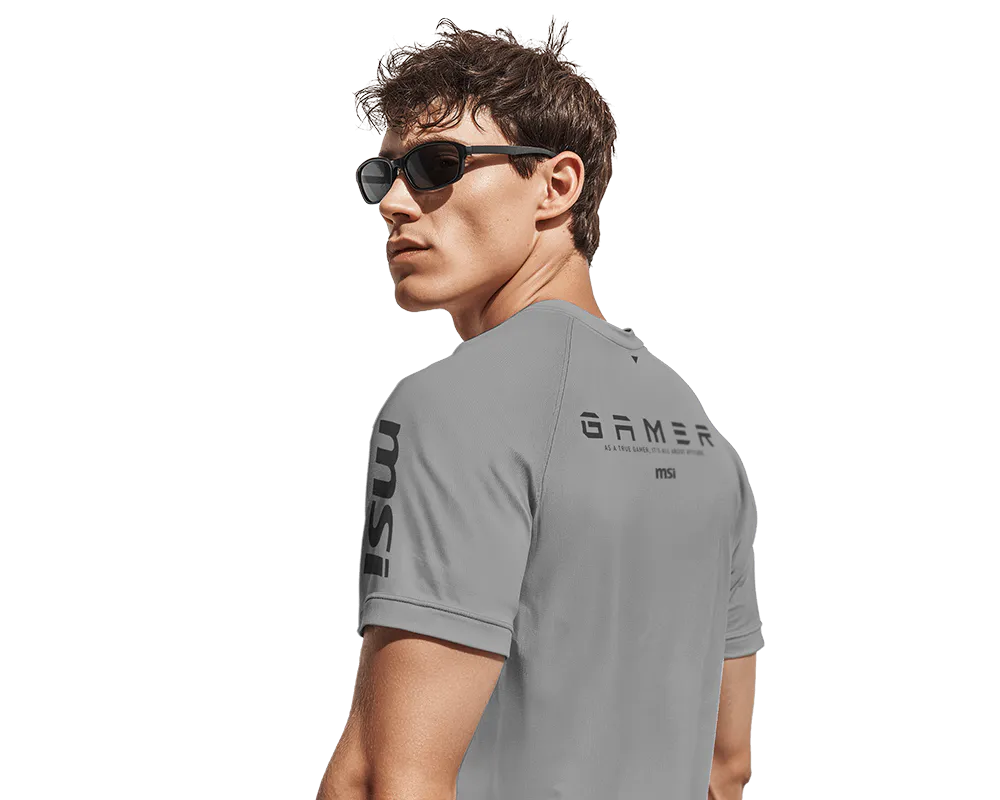 MSI Gamer-Serie Feuchtigkeitsableitendes Raglan-T-Shirt, Gr. 2XL - Image 2