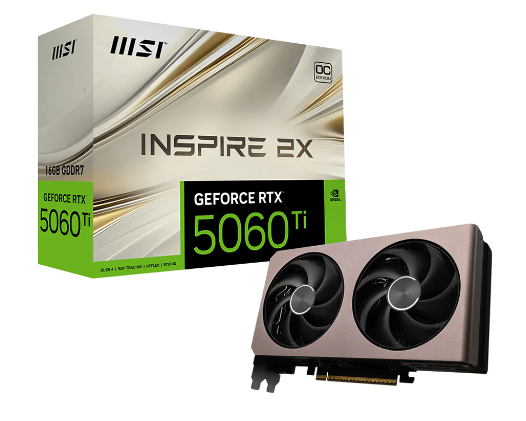 MSI Grafikkarte GeForce RTX 5060 Ti 16G INSPIRE 2X OC