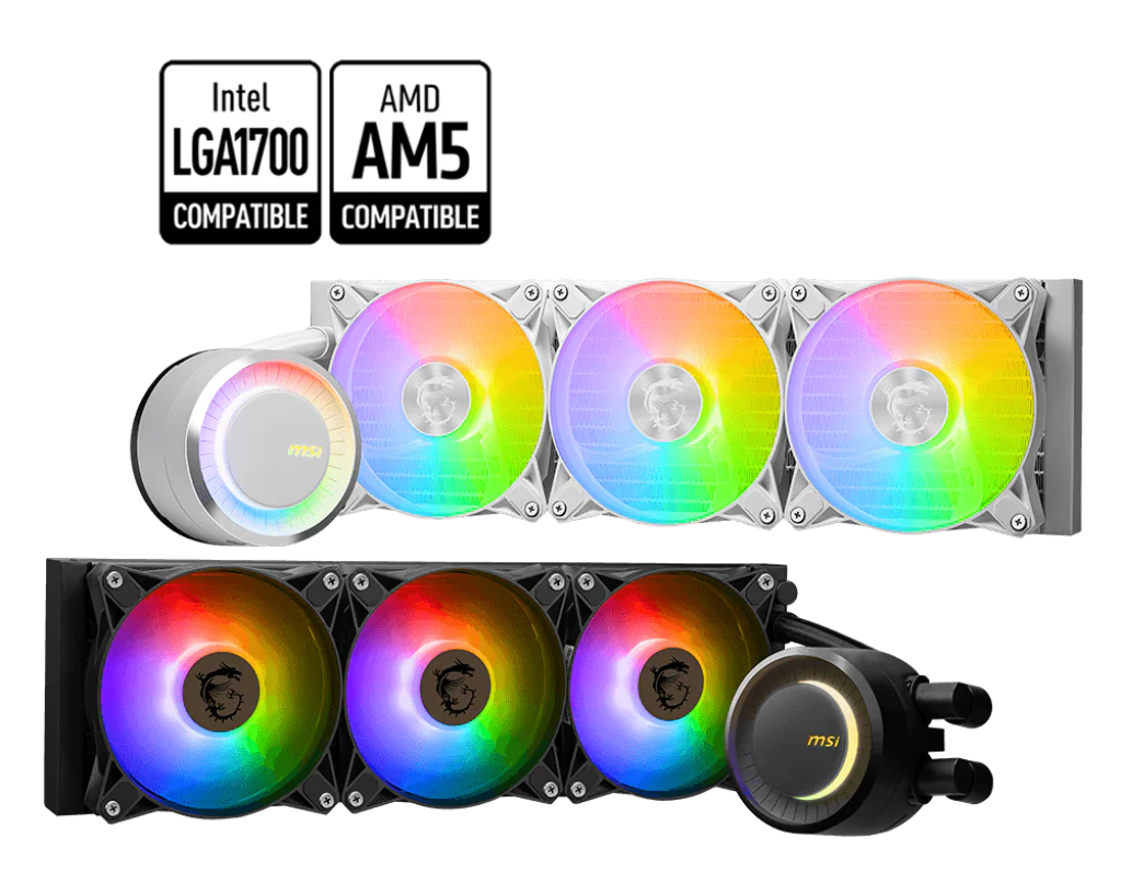 MSI CB MAG CORELIQUID E360 WHITE – 360 mm AIO-Wasserkühler mit 3×120 mm ARGB-Lüftern - Image 9