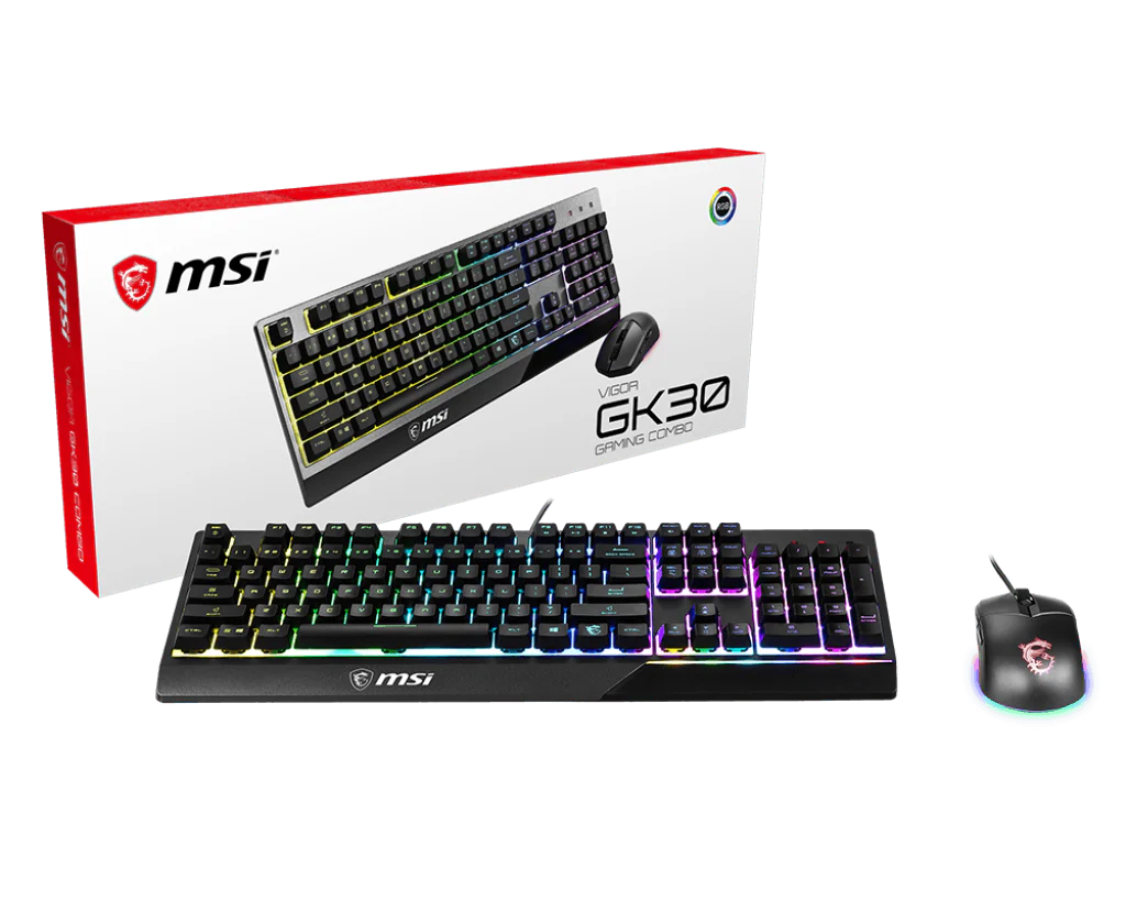 MSI Core Pack: GK30 Tastatur / Maus Combo - Headset DS502 USB - GD70 Mauspad - Image 2